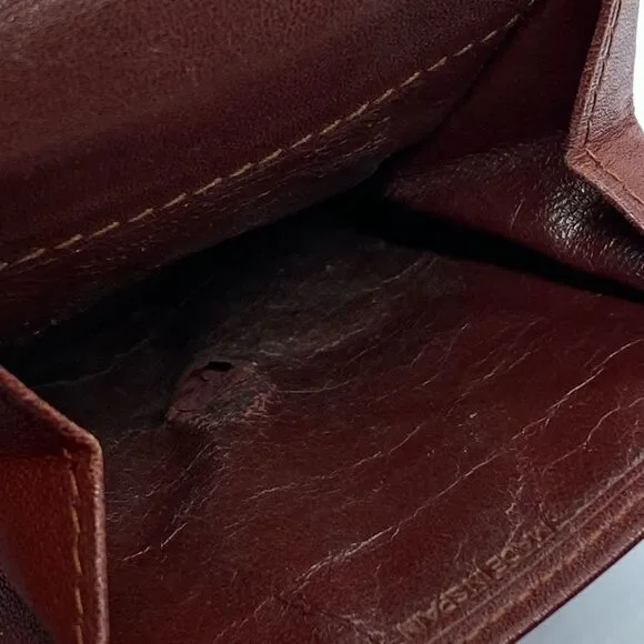 Authentic Cartier Bordeoux Burgandy Small / Mini Coin Pouch / Wallet **WORN**